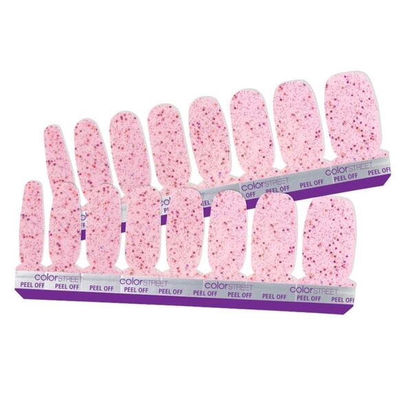 NWT Color Street "PINK WARRIOR" Chunky Glitter Breast Cancer Awareness Nail Set - Picture 5 of 5